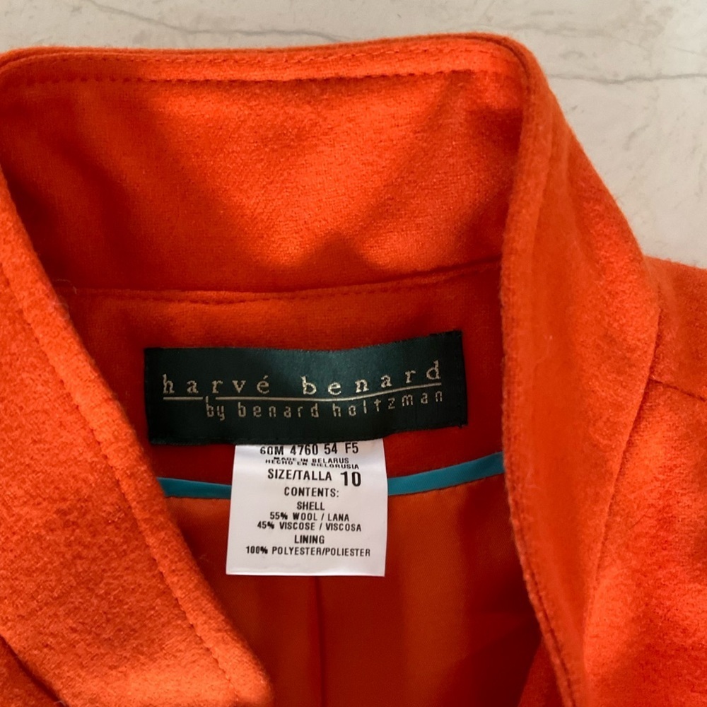 Harve Benard Vibrant Orange Trench Coat - Picture 5 of 9